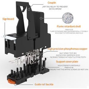 Tùy chỉnh 14-Pin điều khiển công nghiệp trạng thái rắn Relay ổ cắm 18f-4z-c5 kín bảo vệ điện từ tiếp sức - Product Image 2