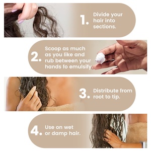 Crème hydratante personnalisée pour les cheveux avec marque privée et huile <span class=keywords><strong>essentielle</strong></span> d'avocat pour une brillance éclatante, réduit les frisottis, les cheveux bouclés lisses - Product Image 3