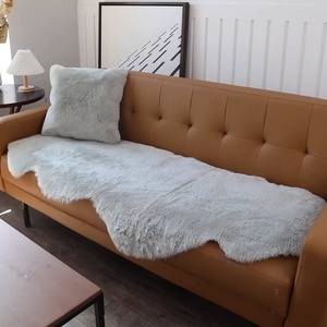 Tapis en fourrure de mouton véritable, antidérapant, grand format, pour sol, en <span class=keywords><strong>cuir</strong></span> de mouton véritable, tapis en poils naturels - Product Image 1