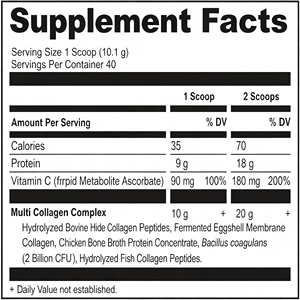 OEM ODM Polvo de Péptidos de Colágeno Múltiple GMP Halal 40 Porciones 404g con Vitamina C y Probióticos - Product Image 3