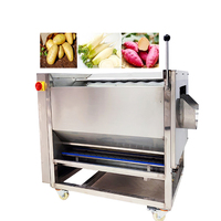 Automatische Commerciële Borstel Yam Zoete Aardappel Schilmachine Wasmachine Gember Wortel Wasmachine Dunschiller