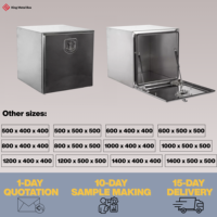 Boîte à outils en aluminium modèle Europe, revêtement poudré, couvercle en aluminium durable, solution de rangement étanche pour l'extérieur, pour camions et remorques