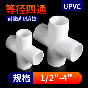 Conectores de Agua para Jardín de PVC Blanco Estándar Americano SCH40, Accesorios en T de Diámetro Igual, Gama Completa de Especificaciones, Agua Ácida - Product Image 4