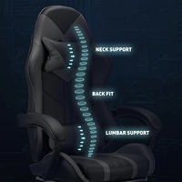 Échantillon Gratuit - Chaise de Gaming Exécutive Pliable en Cuir avec Fonctions de Massage, Refroidissement, Extensible et Pivotante