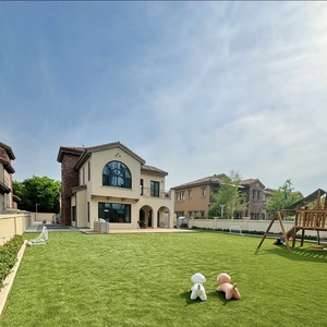 Thảm cỏ nhân tạo bền cho trang trí sân vườn ngoài trời 30mm-40mm Chiều cao cọc cho sân bóng đá hoặc cỏ nhân tạo - Product Image 4