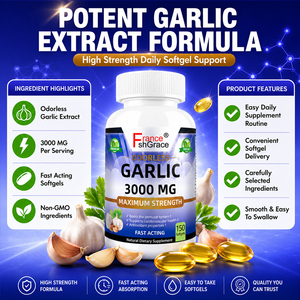 Fórmula Personalizada de Ajo, 150 Cápsulas Blandas, Fórmula Herbal para Apoyar la Salud del Corazón y la Inmunidad en Adultos, Suplemento de Ajo 3000 Mg - Product Image 3