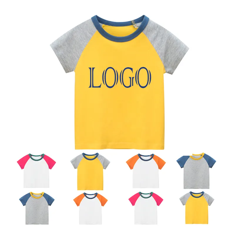 Conjunto de roupas de bebê, conjunto de camisetas para bebês recém nascidos, meninos e meninas, manga curta, gola redonda, de algodão, bonito