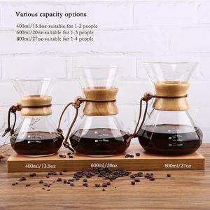 <span class=keywords><strong>Carafe</strong></span> à café en verre borosilicaté de 20 oz avec col en bois - Product Image 2