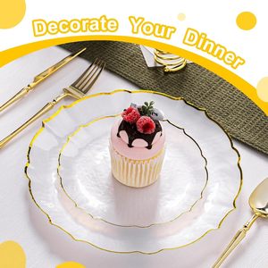 Assiettes minimalistes avec logo personnalisé, bordure en dentelle, <span class=keywords><strong>vaisselle</strong></span> de restaurant, décoration de banquet d'hôtel, décoration de fête, assiettes de mariage - Product Image 5