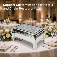 Ensemble de réchauds à alcool en acier inoxydable pratique, conception de conservation de la chaleur par combustion de carburant pour buffets commerciaux, hôtels et traiteurs