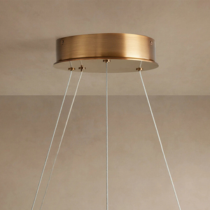 Lustre rond moderne de luxe en marbre, luminaires suspendus en pierre d'albâtre naturelle pour salon - Product Image 5