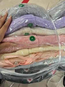 Cardigan pour <span class=keywords><strong>femme</strong></span> en gros, vente directe usine, nouvelle collection 2026, <span class=keywords><strong>pull</strong></span> doux rose ajouré en maille, style délicat - Product Image 2