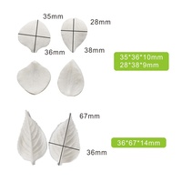 AK Sugarpaste Hydrangea Daun & Kelopak Silikon Cetakan Veiner Alat Membuat Bunga Veiner Set untuk Dekorasi Kue VM122 & VM108