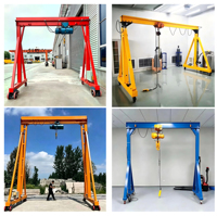 Grue portique sur pneus mini de 2 à 6 tonnes à montage rapide sur site pour travaux de levage temporaires sur chantier de construction