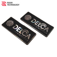 Placa de Identificación de Aluminio con Corte de Diamante y Letras 3D Pintadas en Relieve OEM, Letrero Metálico para Etiquetas de Equipos Industriales