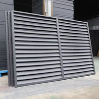 Cache-climatiseur en aluminium sur mesure pour unité de condenseur de pompe à chaleur, conception à ailettes pour un flux d'air optimal, revêtement en poudre antirouille