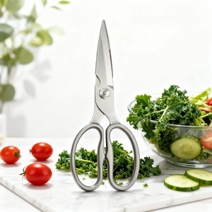 Stainless Steel <b>Kitchen</b> <b>Scissors</b> Straight Head All Steel Heavy Duty For Home Use - Product Image 1