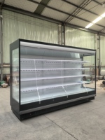 Réfrigérateur ouvert de supermarché Affichage Multideck Open Chiller pour fruits légumes Lait-Réfrigérateur de boissons à température unique