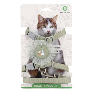 Dernier modèle Laisse pour <span class=keywords><strong>chat</strong></span> en imitation nylon et dentelle <span class=keywords><strong>Harnais</strong></span> <span class=keywords><strong>anti</strong></span>-fuite réglable pour votre animal de compagnie - Product Image 3