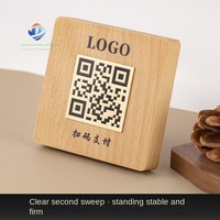 Personnalisable en bois QR Code NFC Board Google Review NFC Stand Desktop Menu Standee Restaurant Coaster Fabrication Services