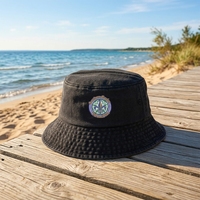 Chapeau Bob Réversible Personnalisé avec Logo, en Coton Uni, Double Face, Unisexe, pour l'Été, la Plage, Protection Solaire, Style Décontracté, Chapeau de Pêcheur – Vente en Gros