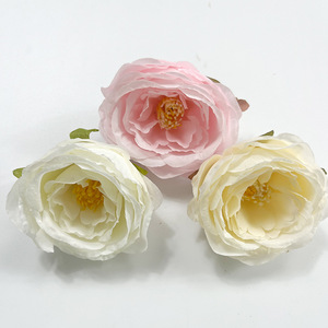 Cabezas de Flores de Peonía Artificiales de Tela de Seda de 8 cm, Hechas a Mano, para Decoraciones de Boda - Product Image 2