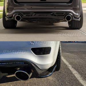 A Pair Car Rear Bumper Side Corner for Jeep Grand Cherokee 2011-2022 SRT SRT8 WK2 Carbon Fiber Style Splitters Aprons Diffuser - Product Image 2