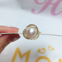 Bague nid d'oiseau SHDIYAYUN en vente flash, plaquée or 18 carats, avec perle d'eau douce naturelle pour femmes