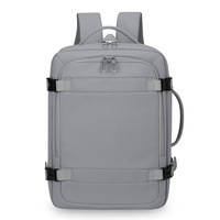 Sac à dos unisexe de style coréen, fermeture éclair, imperméable, en polyester, pour ordinateur portable, 36-59L, avec coussin d'air, pour étudiants, voyageurs, élégant, professionnel