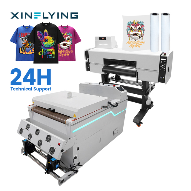 Easy to Operate Double Heads 24" DTF Printer Bundle I3200 White Ink Circulation DTF Printer Machine