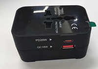 Adaptador de Viaje Universal RRtravel PD 20W con Doble USB para Australia, Europa, Reino Unido/UE y Más - Certificado CE, ROHS, FCC
