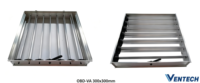 Régulateurs de Diffusion d'Air en Aluminium Extrudé avec Commande Mécanique par Engrenage ou Vis pour Réglage d'Air Carré