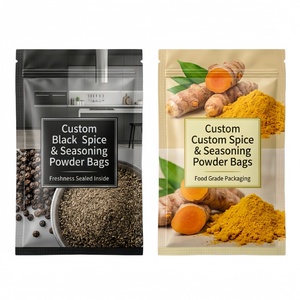 Bolsa de Aluminio Personalizada para Especias y Condimentos, con Sellado de 3 Lados, para Empacar Polvo de Pimienta Negra, Hierbas y Cúrcuma para Bistec - Product Image 1