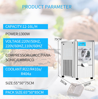 Machine à glace artisanale italienne professionnelle en acier inoxydable pour crème glacée dure et crème glacée molle