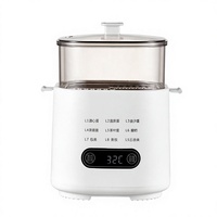 Mini Cuiseur à Œufs Électrique et Cuiseur Vapeur Alimentaire avec Minuteur et Réservation, Bol en Acier Inoxydable, Support à Œufs, Appareil de Cuisson pour le Petit-Déjeuner à Domicile