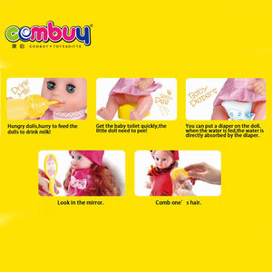 Ferro carrozzina <span class=keywords><strong>passeggino</strong></span> bere acqua pipì <span class=keywords><strong>bambole</strong></span> 12 pollici giocattoli bambola del bambino trolley - Product Image 5