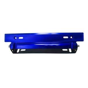 Soporte ajustable de aluminio para matrícula, abrazadera de 300 mm para modificación de automóviles, color azul - Product Image 1