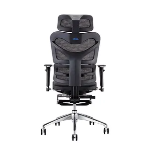 Silla ergonómica de oficina con respaldo alto de malla, asiento de ordenador con soporte Lumbar para el hogar y la Oficina