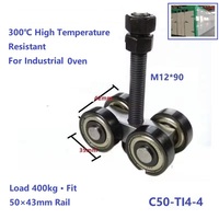 Roue de Portail Cantilever Robuste 200kg-450kg pour Rail 50×43mm