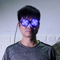Lunettes LED de scène DJ cool, lunettes LED multicolores pour Halloween, lunettes LED clignotantes, lunettes de rave pour bar, boîte de nuit, soirée dansante