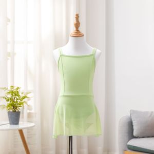 Лирическое танцевальное трико для девочек с юбкой-пачкой, балетный тренировочный костюм, Высококачественная сетчатая кружевная танцевальная одежда - Product Image 5