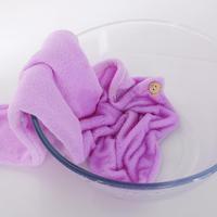 Wholesale ODM Dry Hair Cap Multi-color Hair with Turban Shower Cap Super Absorbent Microfiber Hair Band Towel with Ring Buckle