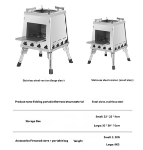 <span class=keywords><strong>Estufa</strong></span> Portátil Plegable de Carbón para Acampar, de Acero Inoxidable, para Picnic y Viajes por Carretera - Product Image 3