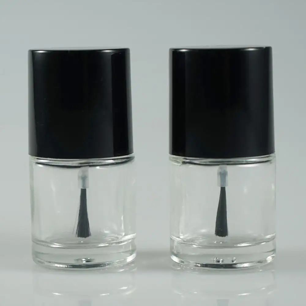 10ml empty glass clear nail polish bottle,cylindrical nail polish bottle,uv gel bottle with brush