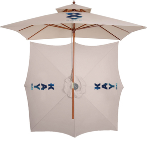 Sombrilla de Jardín Personalizada para Glamping, Parasol Comercial para Exteriores, Sombrilla de Playa de Madera con Logotipo para Italia Big Whale - Product Image 1