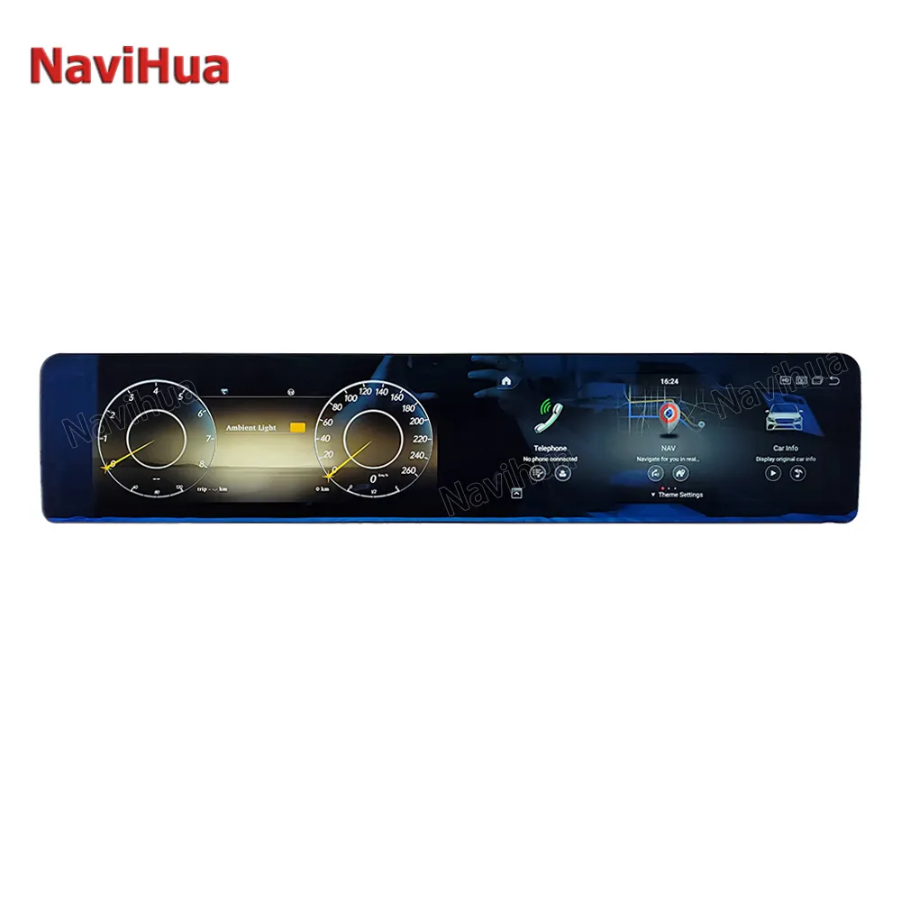 Navihua Dernière conception 12.3 pouces Android Car Radio Multimedia Player avec LCD Dashboard Digital Cluster pour Benz W2212005-2013