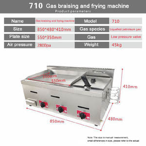 Friggitrice commerciale del ferro della stufa a <span class=keywords><strong>Gas</strong></span> In una piastra elettrica delle friggitrici a macchina per il ristorante veloce - Product Image 3