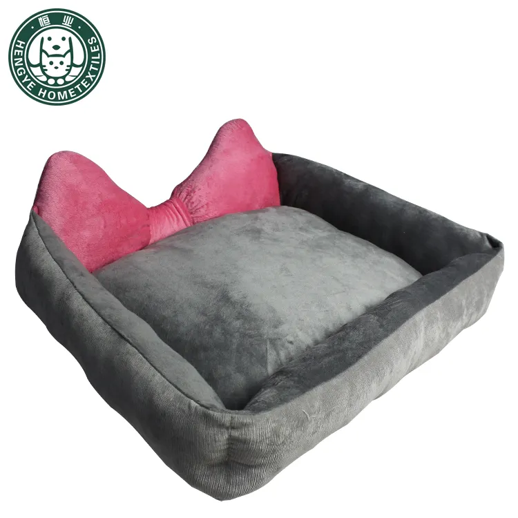 Pink bow shape Pet Mat Dog Beds for Small Medium Large Dogs Hand washable Warm Cat Bed House Kennel Sofa Blanket Products