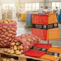 PP Leno Mesh Zak voor het verpakken van uien, aardappelen en knoflook |   25kg 30kg Landbouwgebruik met trekkoord BPA-vrij