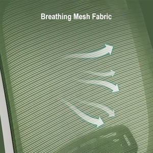 Chaise inclinable pivotante moderne à dossier haut Mobilier de bureau de qualité avec accoudoirs ergonomiques réglables Chaise de travail bon marché en tissu maillé - Product Image 6